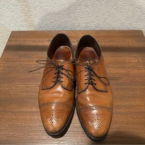 Allen Edmonds Sanford Brown Leather Cap Toe Oxford Dress Shoes Size 10.5 C